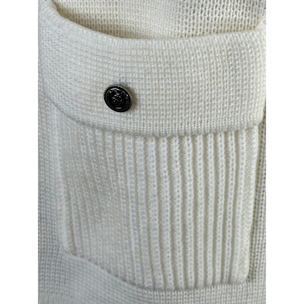Jason Maxwell Vintage 90s Cream Knit Blazer Cardigan Grandpa Core Old Money L - Picture 6 of 15